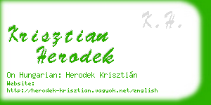 krisztian herodek business card
