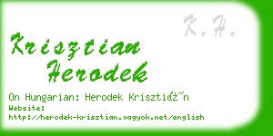 krisztian herodek business card